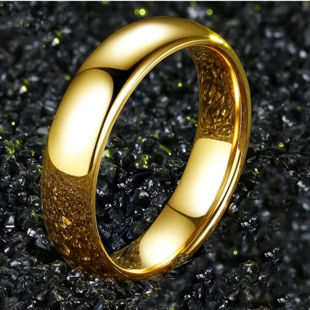 New unisex wide goldtone band